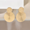 Image of Fashion Exaggerated Design Metal Geometry Retro Round Temperament Earrings Shopping