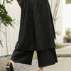 Image of Ladies' National Style Embroidered Wide-leg Pants Tassel Skirt Shopping