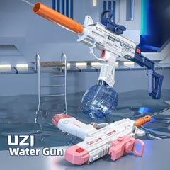 Children Automatic UZI Electric Backpack Water Submachine Gun Fights Summer Toy Water Guns Outdoor Beach Swimming Pool Toys Shopping