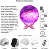 Image of 3D Printing Galaxy Lamp Moonlight USB LED Night Lunar Light Touch Color Changing Moon Lamp Shopping