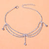 Image of Women's Trendy Rhinestone Multi-layer Anklet Shopping