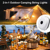 Image of Wanjo Outdoor String Camping Lights,5 Modes Dual Mode Adventure Tent Lantern 35Ft,Quick 30s Recovery,Portable Versatile Camping Lamp With Carry Bag For Camping,Christmas Fairy Lights Decor Shopping