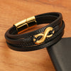 Image of Digital 8 Multi-layer Leather Bracelet Men's Bracelet Leather Rope Shopping