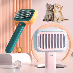 New Pet Cat Dog Hair Brush Hair Massage Comb Open-Knot Brush Grooming Cleaning Tool Stainless Steel Comb Shopping