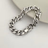 Image of Couple Titanium Steel Cuban Link Chain Bracelet Does Not Fade Shopping