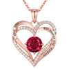 Image of Necklace Female Red Sapphire Pendant Clavicle Chain Jewelry Shopping