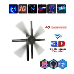 Upgraded Naked Eye 3D Holographic Advertising Machine Fan Screen Support Lmage Video Store Bar Party Advertising Display Shopping