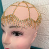 Image of Women's Full Rhinestone Tassel Mesh Headwear Shopping