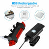 Image of USB Rechargeable LED Bicycle Headlight Bike Head Light Cycling Rear Front Lamp Bike Light Rainproof USB Rechargeable LED bicycle Light Shopping