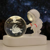 Image of Glowing Planetary Galaxy Astronaut Crystal Ball Night Lights USB Power Warm Bedside Light Brithday Gift Night Lamp Shopping