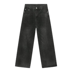 Loose Straight Jeans Men's Wide Leg Pants Trousers