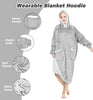 Image of DUCHIFAD WearableBlanketHoodieOversized For Women Men  47.2in120cm Flannel FleecePolyester Shopping