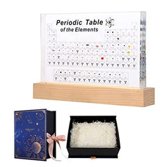 Periodic Table With 83 Kinds Of Real Elements Inside, Acrylic Periodic Table Of Elements Samples, Easy To Read, Creative Gifts For Science Lovers And Students Shopping111