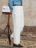 Image of Retro Washed Jeans Fashion Casual High Waist Straight Pants Shopping