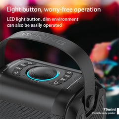 Bluetooth Speaker Wireless Connection Portable With Cool Light Circle  Full Frequency Speaker  Portable And Horizontal