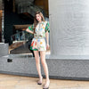 Image of Fashion Casual Shirt And Shorts Two-piece Suit Small Tea Suit Shopping