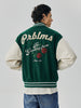 Image of Rose Embroidered Baseball Uniform Loose High Street Jacket Shopping