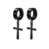 Image of Stainless Steel Studs No Pierced Earring Ear Clip Magnet Cross Suit Shopping