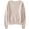 Image of Hollow Round Neck Mink Sweater Women Shopping