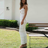 Image of Hollow-out Vacation Skirt Summer Kinked Knitted Mid-length Shopping