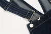 Image of Letter Embroidery Denim Suspender Pants Men Shopping