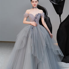 Female Texture Host Gift Tulle Tutu French Banquet Princess Dress Shopping