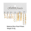 Image of Simple Temperament Dripping Butterfly Snake Pearl Earrings 5-piece Set Shopping