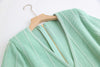 Image of Overweight Large Swing Skirt V-neck Long Sleeve Shopping