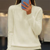 Image of Women's Pullover Sweater Half-high Collar With Diamonds Shopping