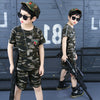 Image of Boys summer short sleeve camouflage clothing Shopping