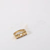 Image of Letter Seal Titanium Steel Plating 18K Gold Ring Shopping