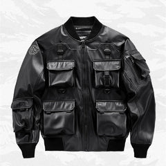 Leather Men's Functional Work Coat Shopping