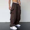 Image of Nylon Quick-drying Overalls Men's Pants High Waist Wide Leg Leisure Drawstring Shopping