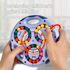 Rotating Magic Bean Cube Magic Bean Cube Toys Portable Double-Sided Ball Rotating Bean 3D Puzzles Education Toy For Kids Double Flip Handheld Puzzle Rings Stress Fidget Spinners Toys Shopping