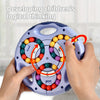 Image of Rotating Magic Bean Cube Magic Bean Cube Toys Portable Double-Sided Ball Rotating Bean 3D Puzzles Education Toy For Kids Double Flip Handheld Puzzle Rings Stress Fidget Spinners Toys Shopping