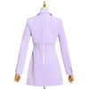 Image of Elegant Light Purple Button Detachable Jacket Shopping