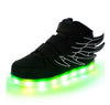 Image of Children's shoes led light shoes children's wings light shoes usb charging colorful luminous shoes casual light shoes Shopping