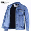 Image of Men's Loose-fitting Workwear Jacket Lapel Denim Jacket Shopping