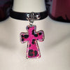 Image of Handmade Ethnic Style Hot Girl Leopard Diamond Cross Necklace Collar Shopping