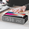 Image of LED Electric Alarm Clock With Wireless Charger Desktop Digital Despertador Thermometer Clock HD Mirror Clock Watch Table Decor Shopping