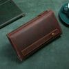 Image of Leather Hand-held Plus-sized Capacity Hand-held Mobile Phone Wallet Shopping