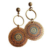 Image of Bohe Tribe Gold Datura Flowers Pendant Earrings Shopping