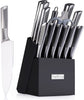 Image of Kitchen Knife Set. LapEasy 15 Piece Knife Sets With Block Chef Knife Stainless Steel Hollow Handle Cutlery With Manual Sharpener Shopping