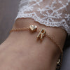 Image of English Letter Graceful Personality Alloy Heart-shaped Letter Bracelet Shopping