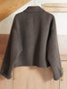 Image of Original-women's Lapel Coffee Brown253 Deep Loose Double-sided Wool Short Coat Shopping