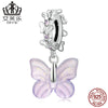 Image of Glass Butterfly Accessories S925 Sterling Silver Pendant Shopping