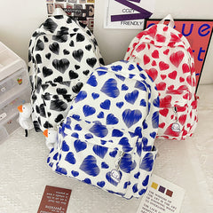 Korean Style Sweet Love Backpack Women's Large Capacity Lightweight