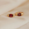 Image of Light Luxury Red Diamond Embedded Ring Shopping