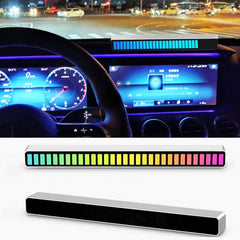 New Car Sound Control Light RGB Voice-Activated Music Rhythm Ambient Light With 32 LED 18 Colors Car Home Decoration Lamp Shopping