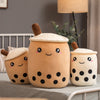 Image of Unique Soft Teddy Plush Boba Milk Tea Plushie Toy Stuffed Fruit Shape Taste Milk Tea Hug Pillow Balls Boba Tea Cup Cushion Kids Shopping